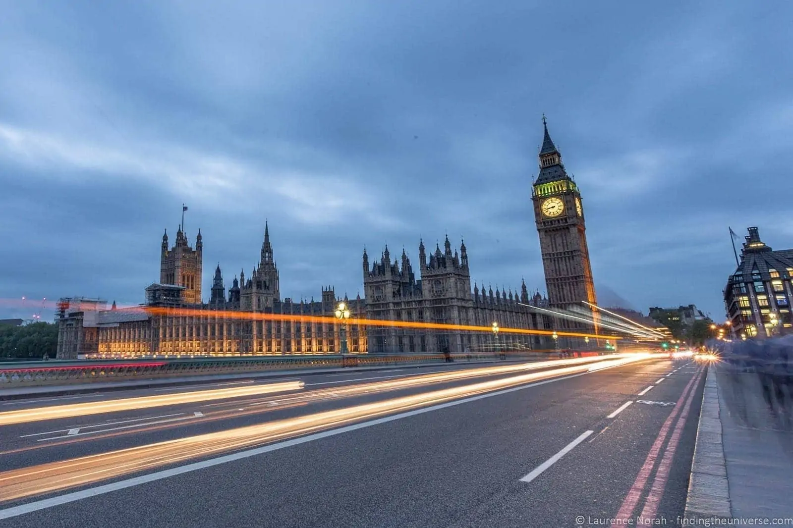 Houses of parliament at night long exposure with Vanguard
