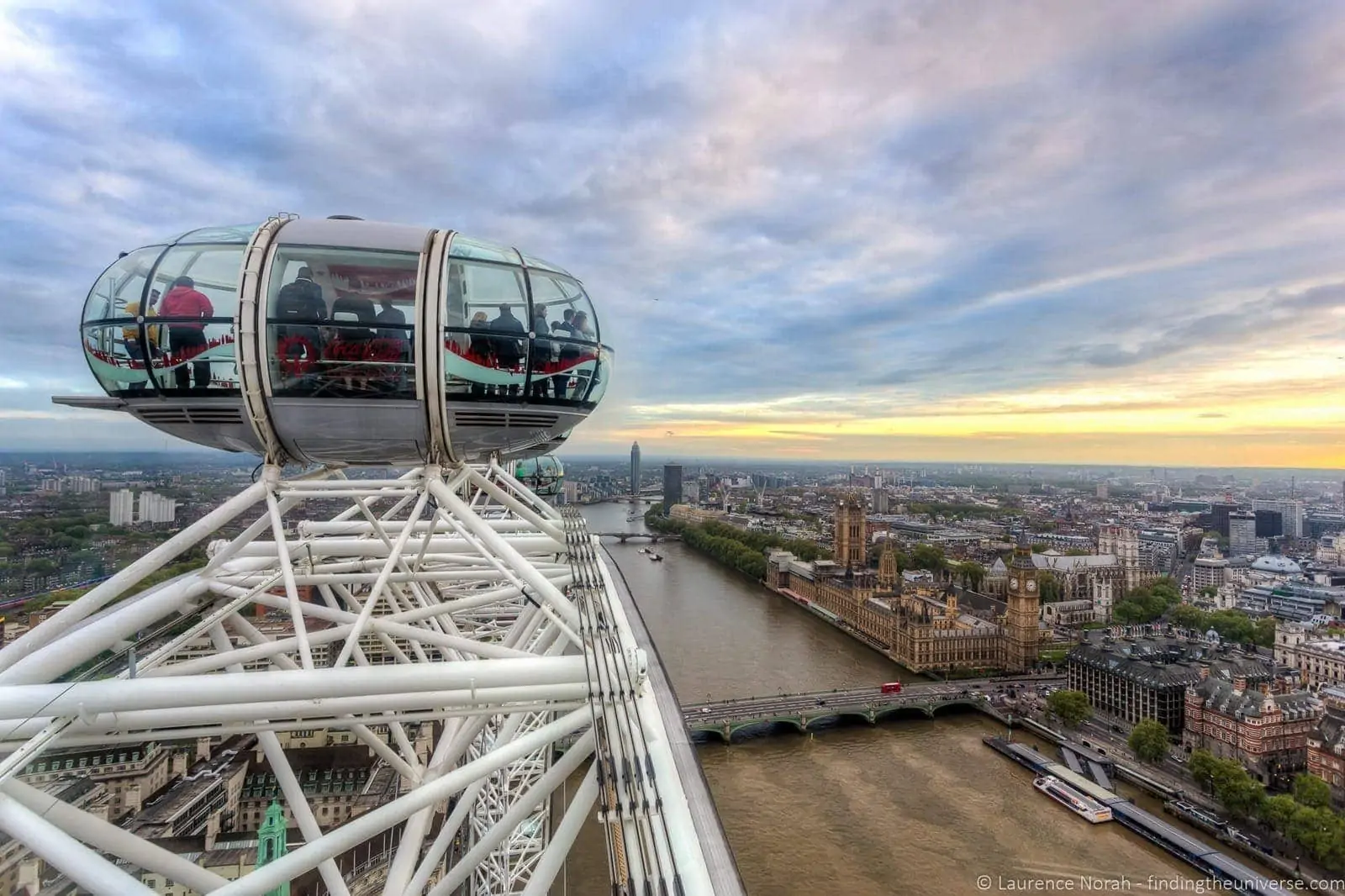 London eye at sunset london