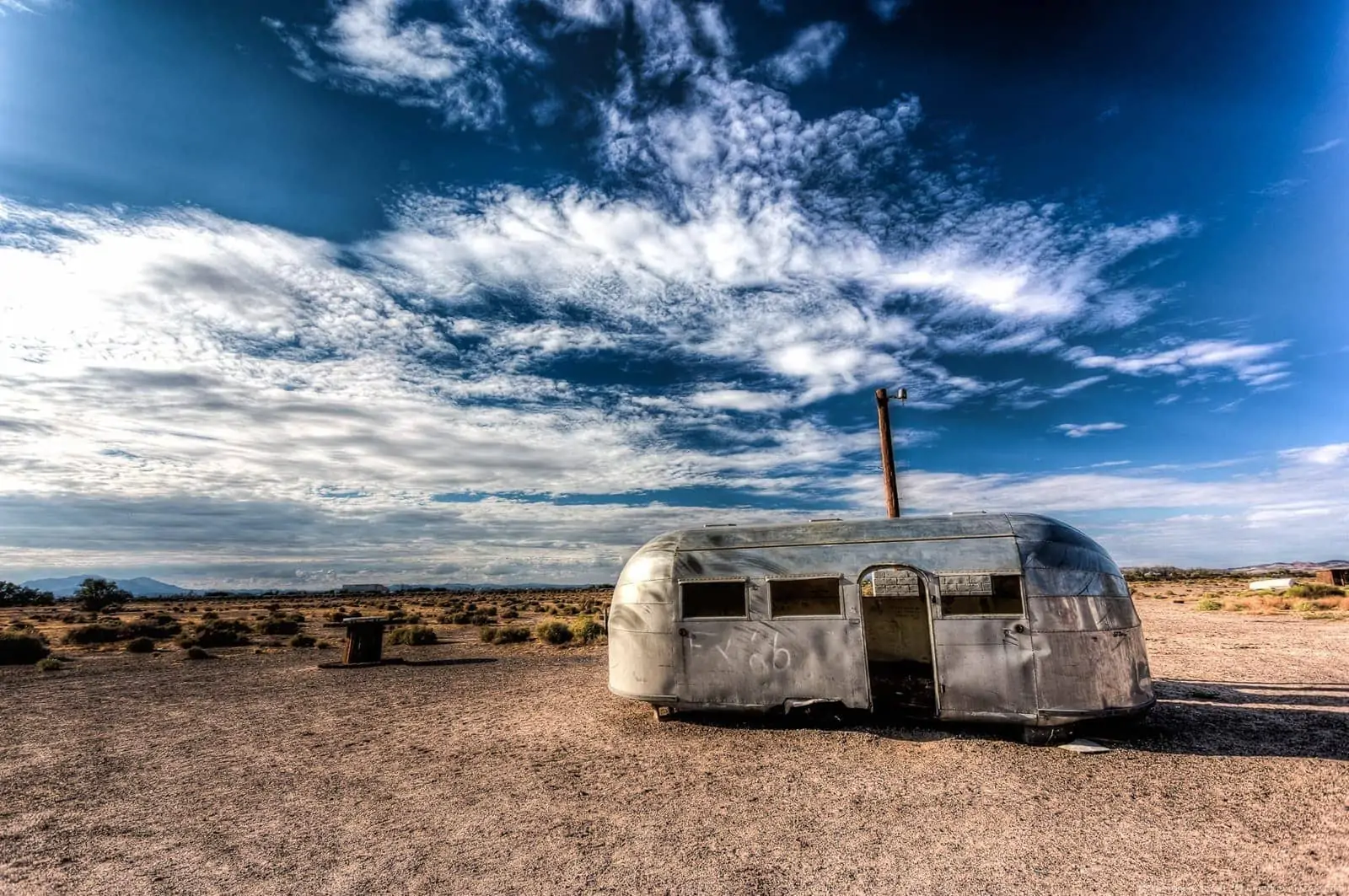 Metal airstream Route 66 California Metal airstream Route 66 California