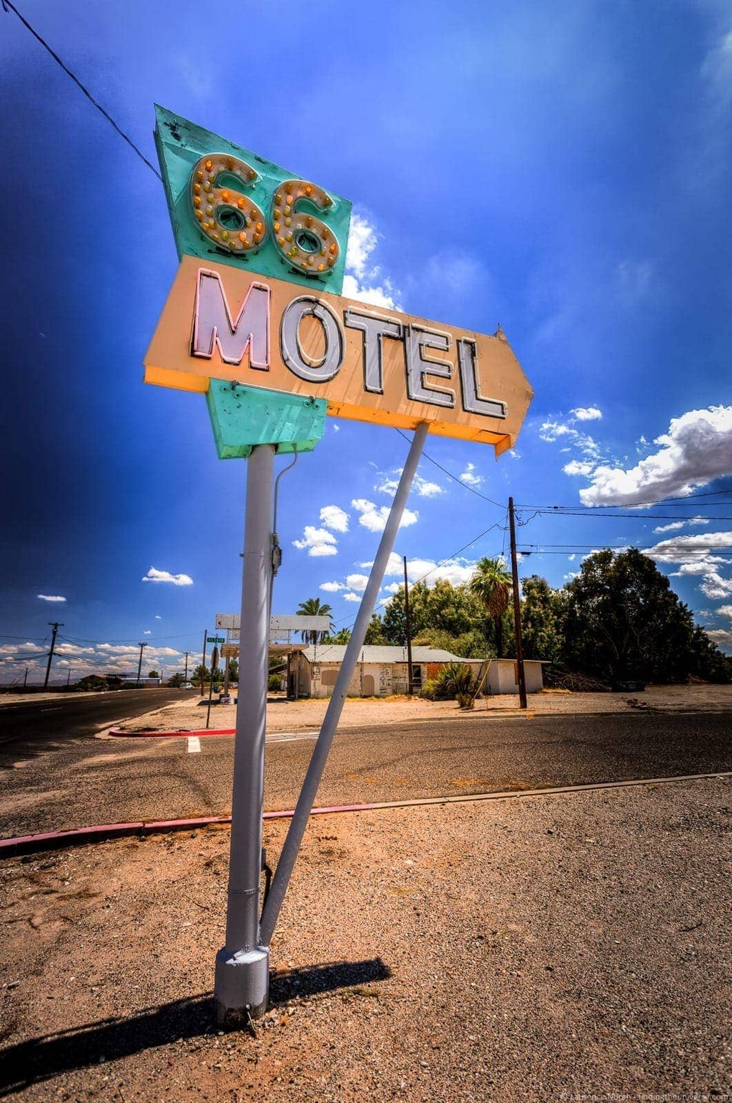 Motel sign Route 66 California Needles