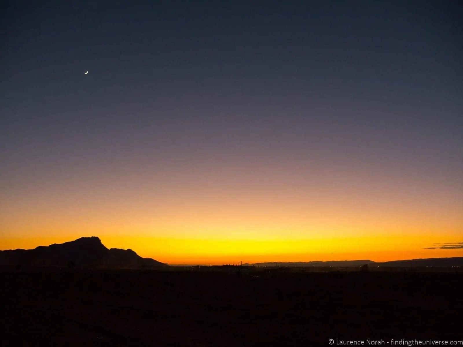 Sunset in desert Morcco with moon Sunset in desert Morcco with moon