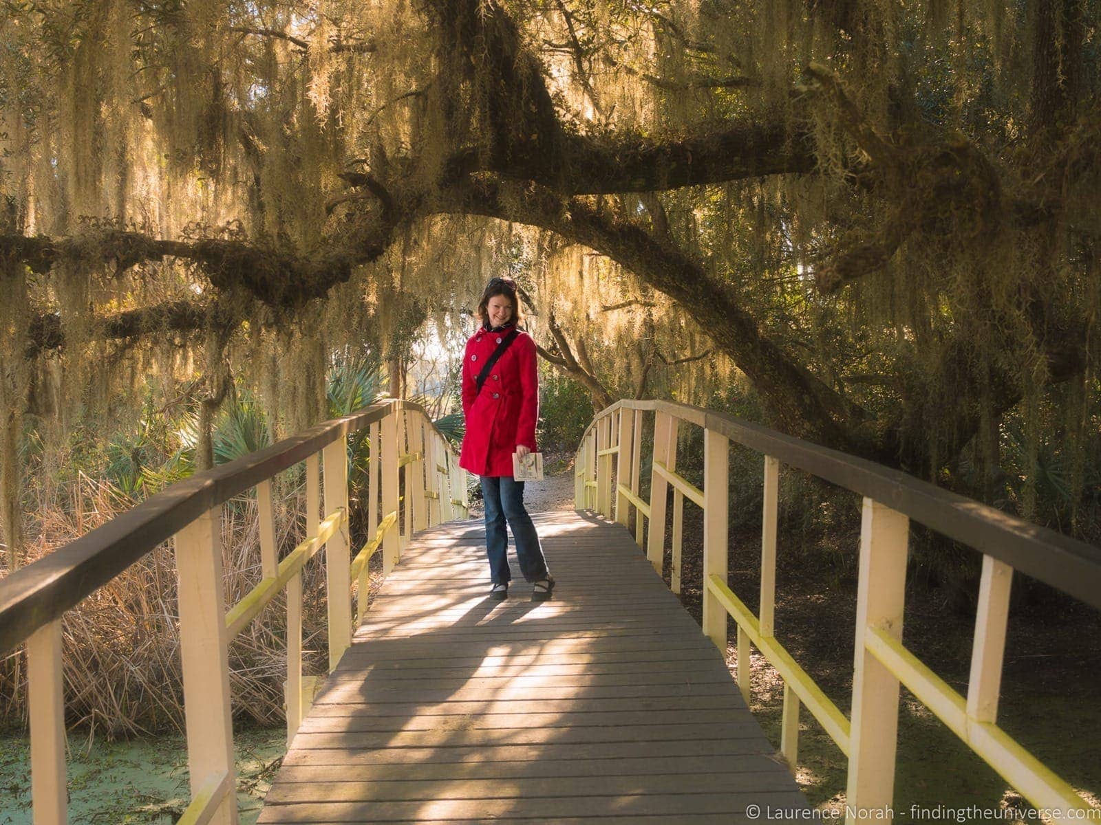 Girl on bridge Magnolia Plantation Charleston