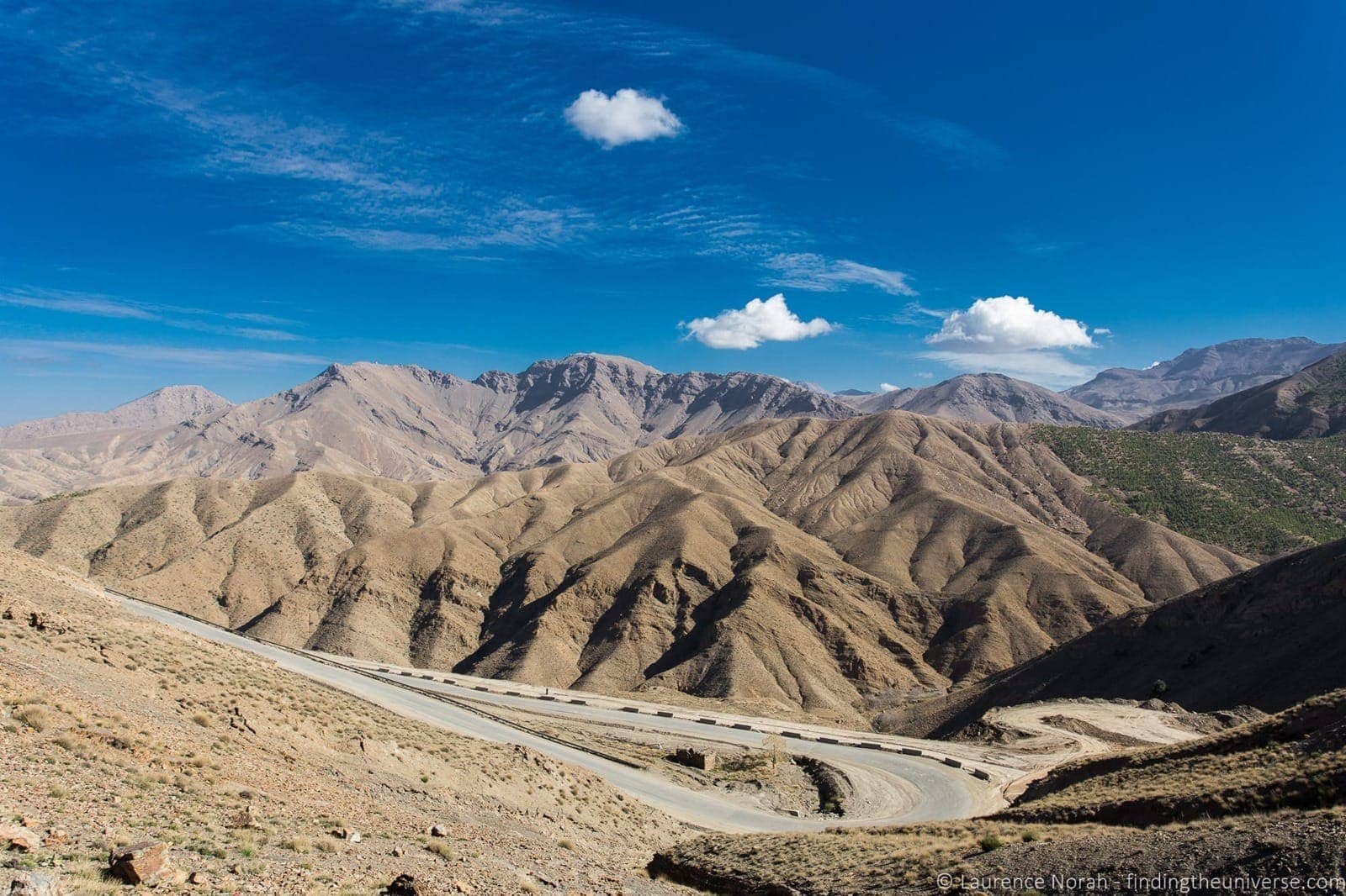 Atlas mountains and road Morocco