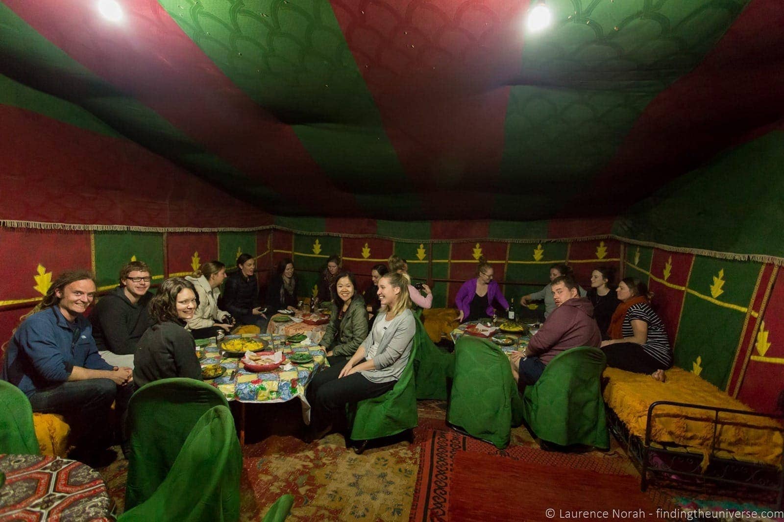 Evening dinner camp Morocco