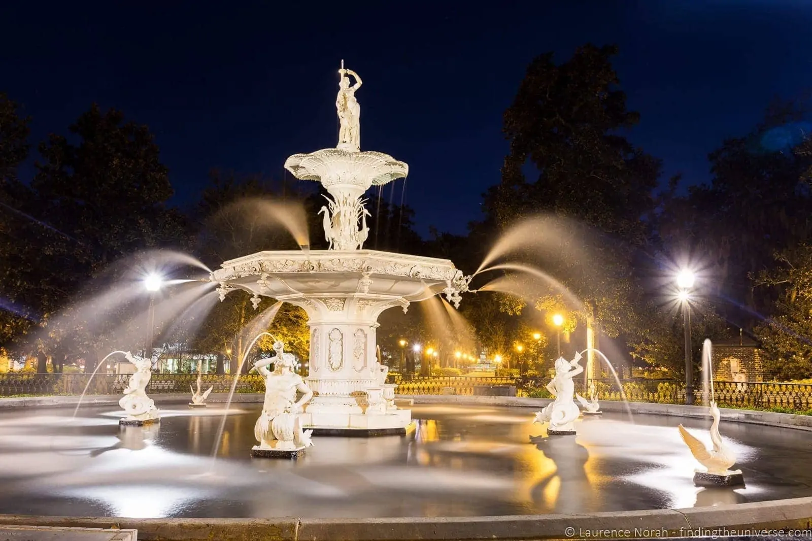 The Forsyth Park Fountain in Savannah Georgia