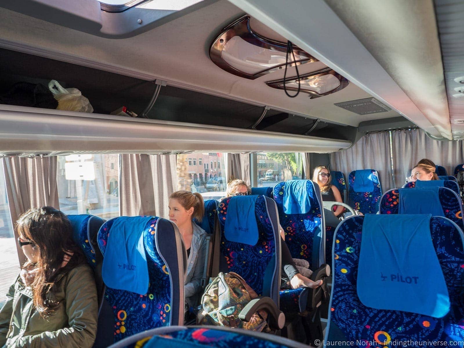 Interior of Travel Talk Bus Morocco