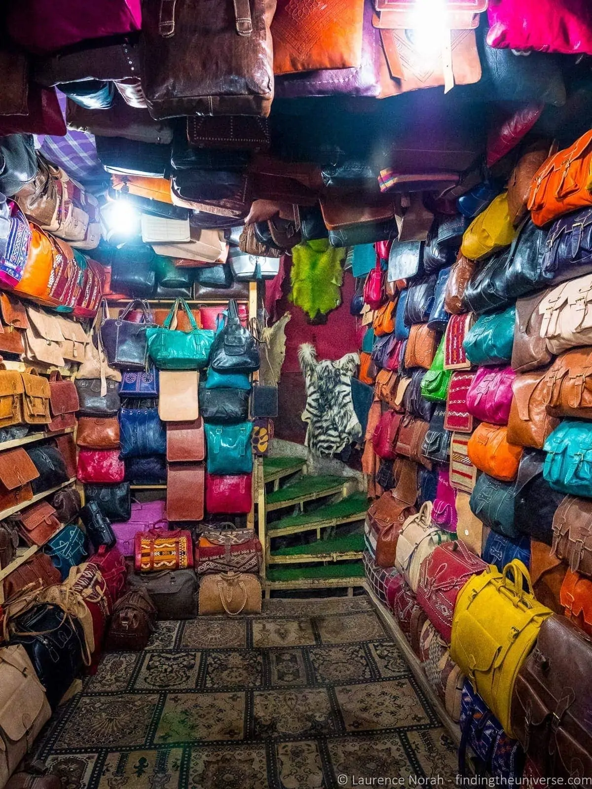 Leather shop Fez Morocco Interior Leather shop Fez Morocco Interior