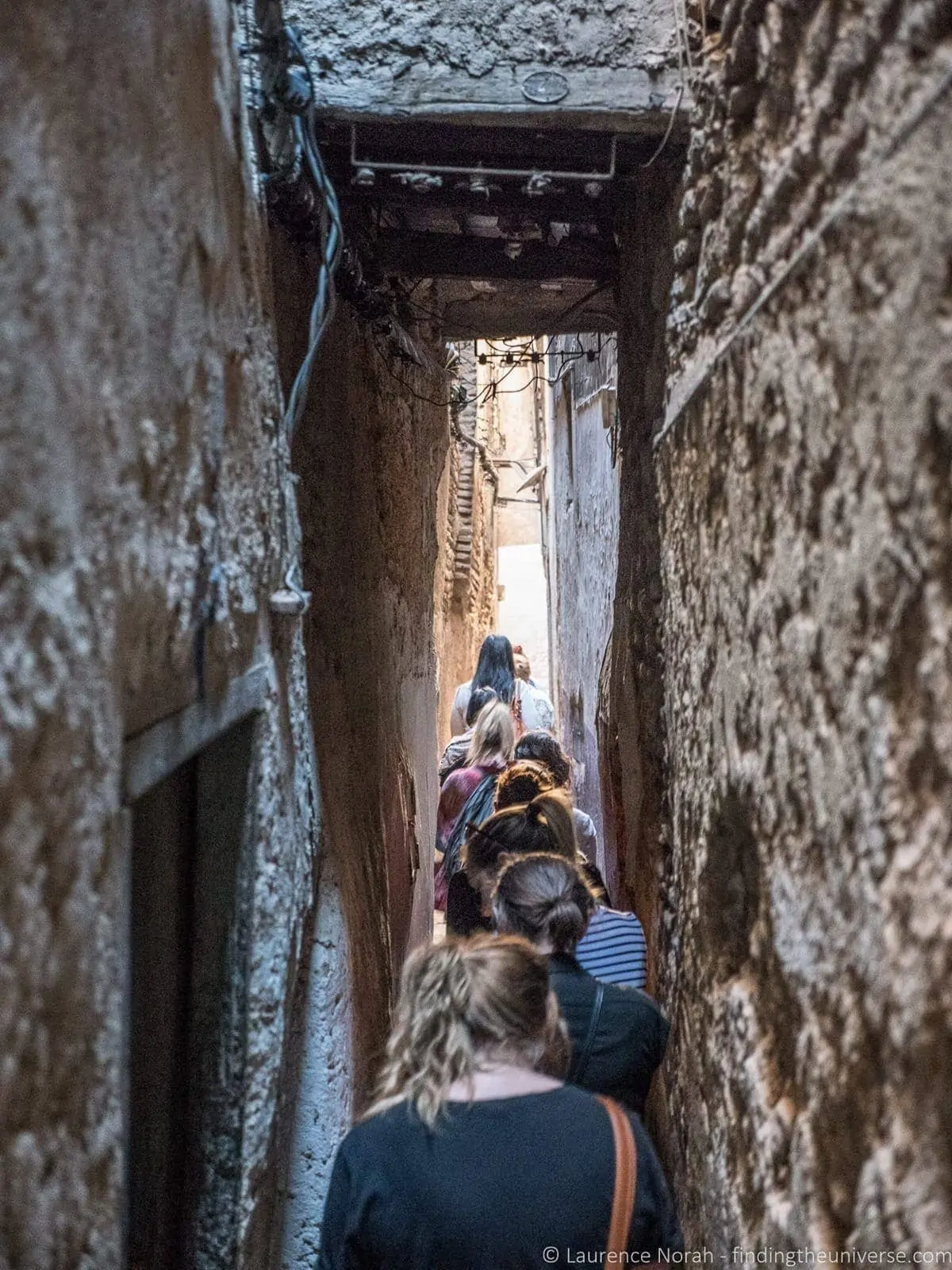 Narrow alleyways of Fez medina Morocco Narrow alleyways of Fez medina Morocco