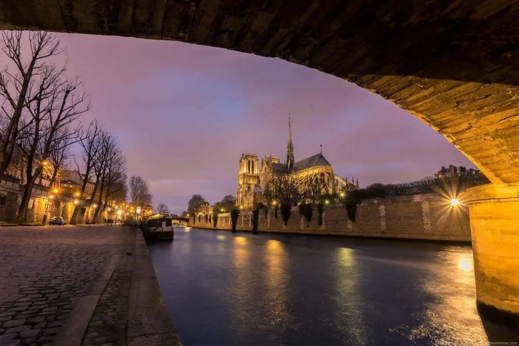 Notre Dame at dusk Paris
