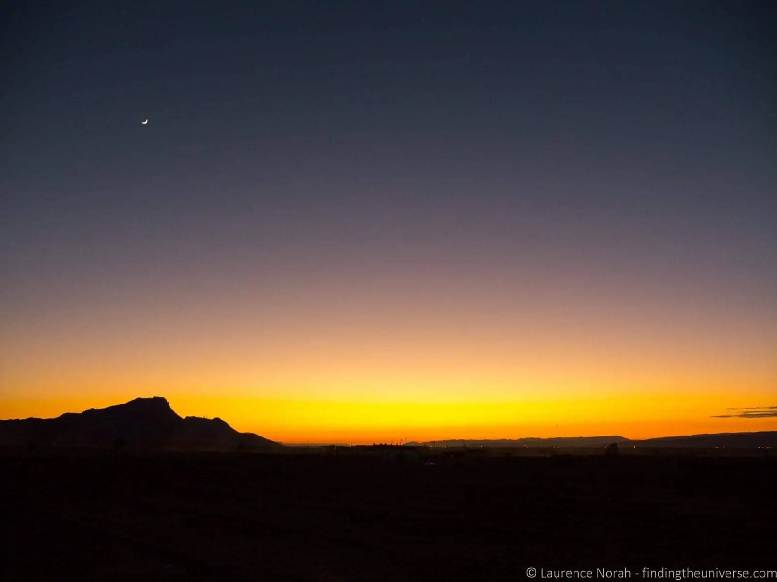 Sunset in desert Morcco with moon Sunset in desert Morcco with moon