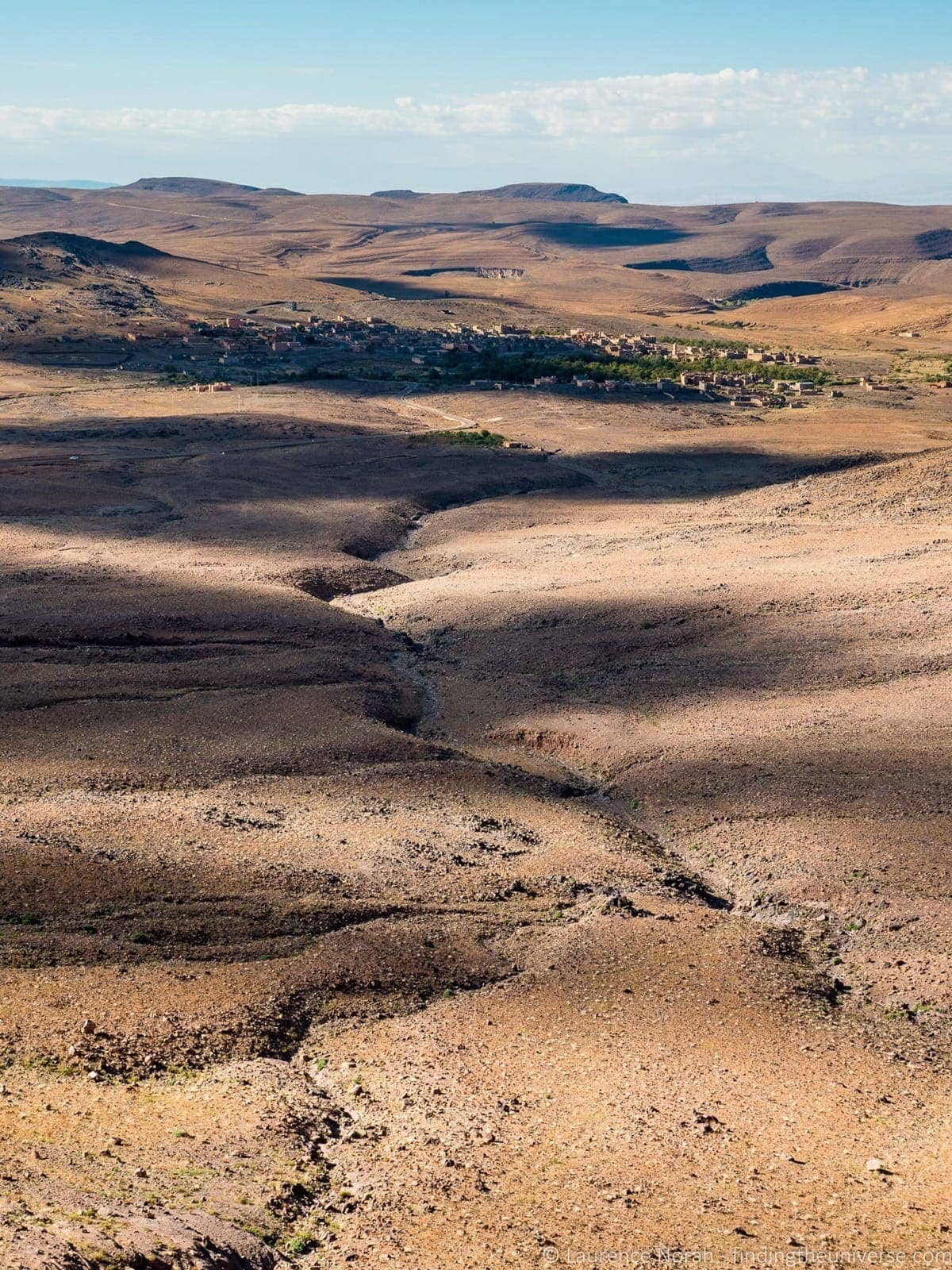 Town in the atlas mounaints morocco