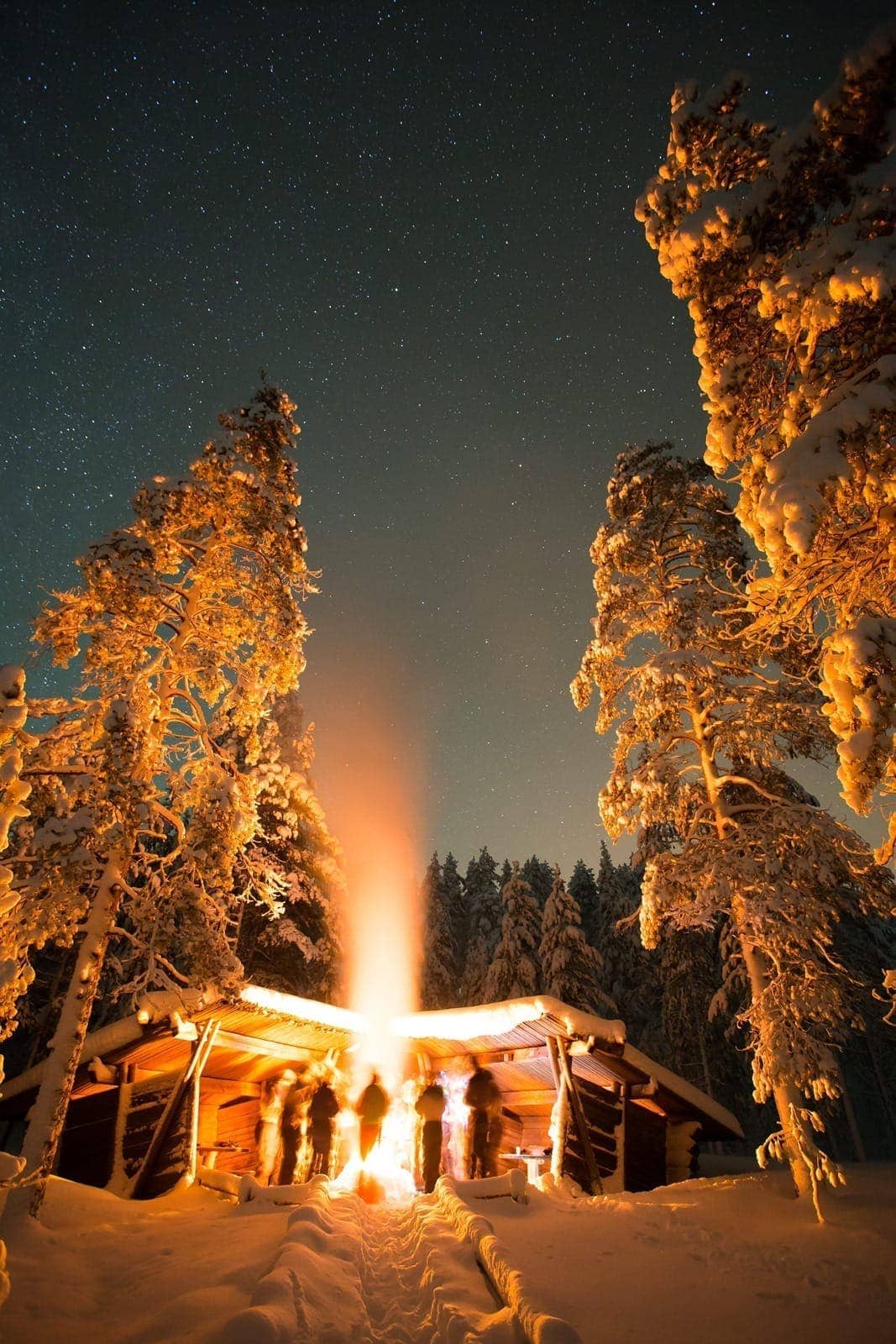 fire under the stars lapland finland iso syote northern lights safari