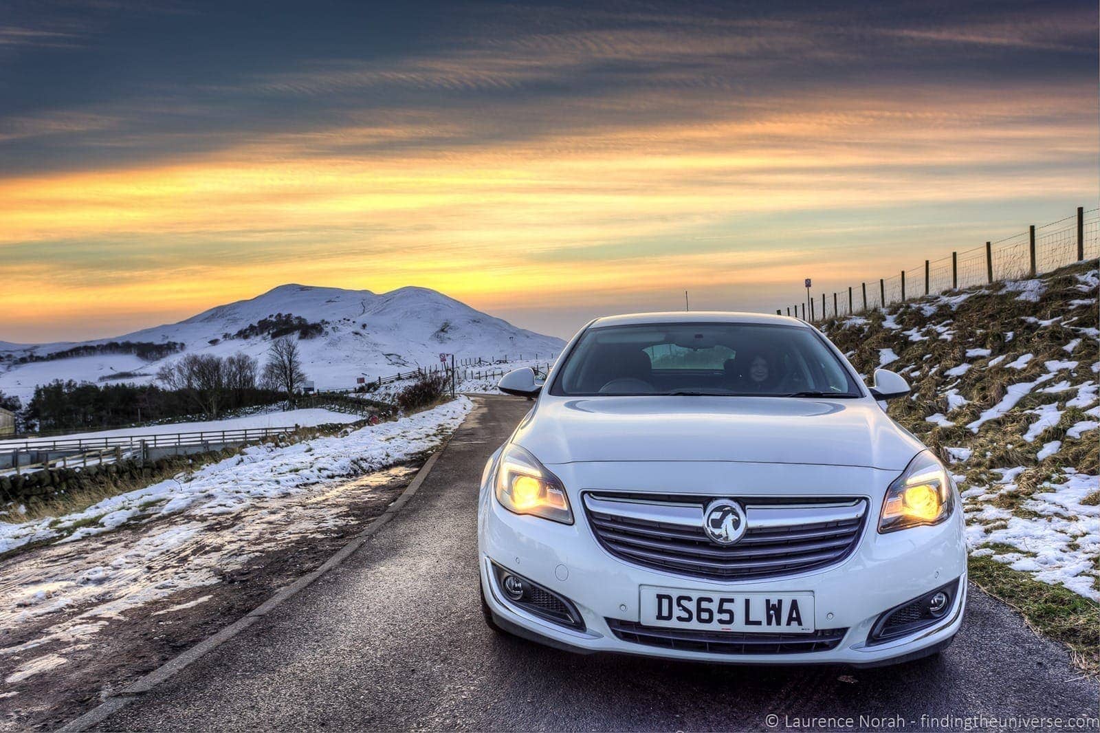 Hire car autoeurope Scotland sunset