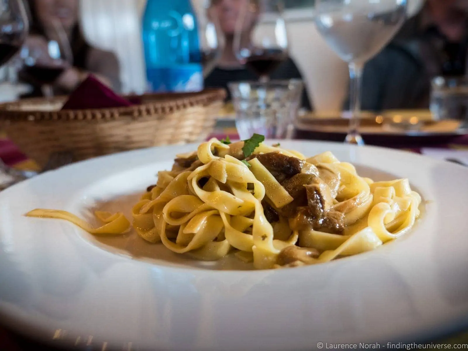 Pasta with mushrooms Tuscany