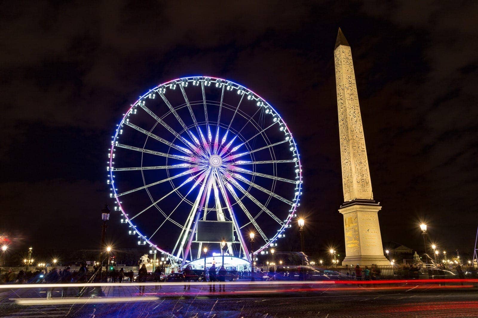 Place du Concorde night Paris