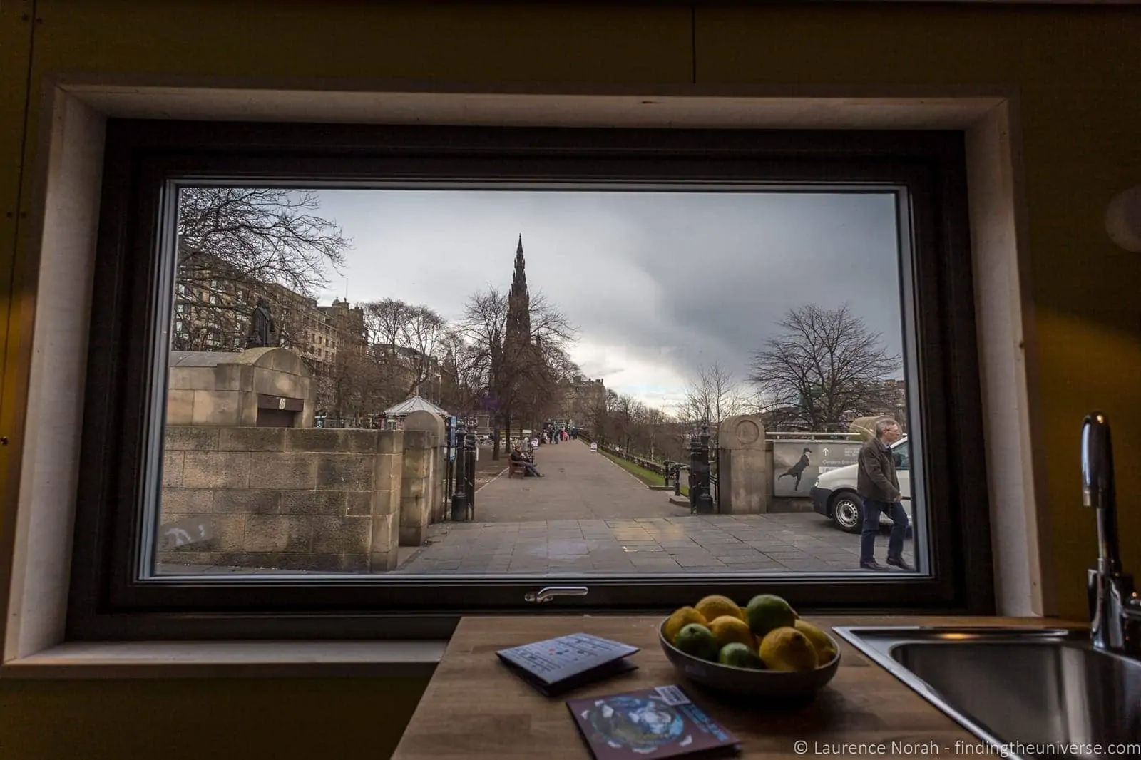 Scott Monument view from Tiny Home Edinburgh International Science Festival 