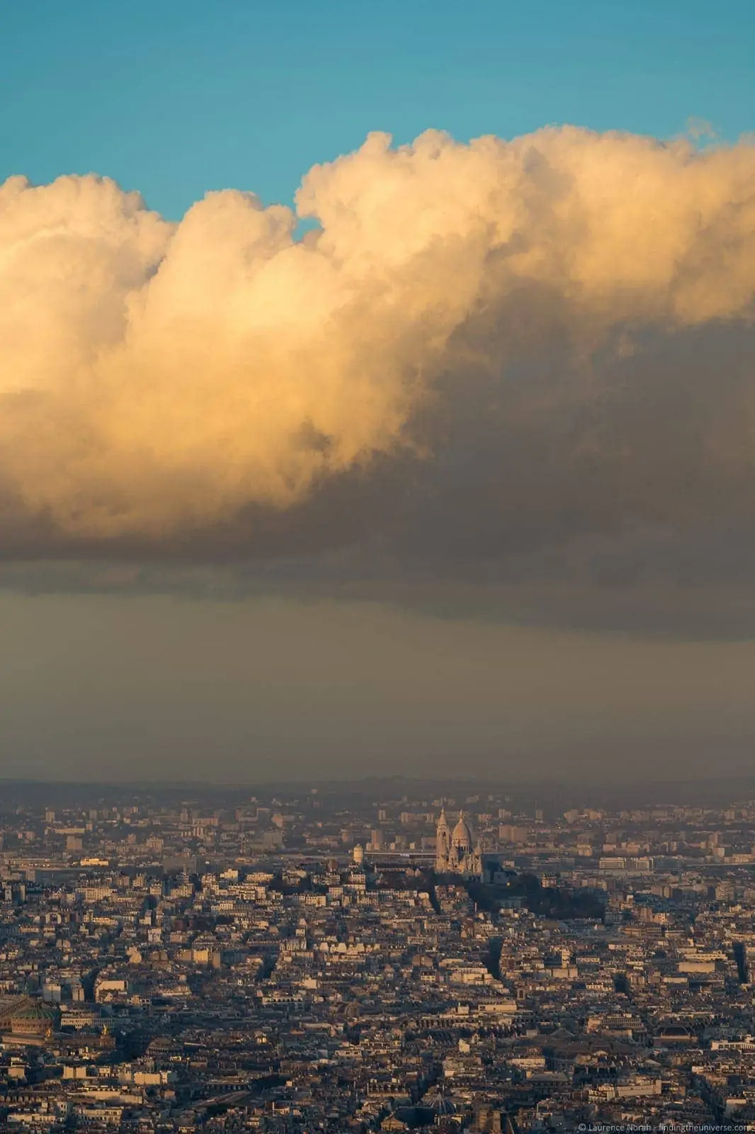 Sunset over Montmartre from a distance