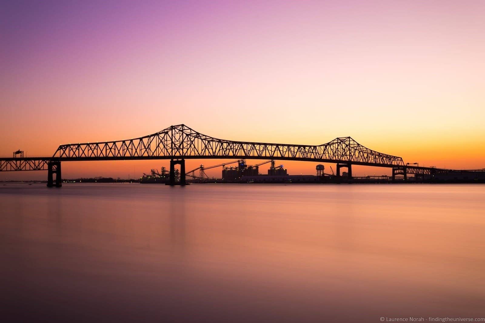 Baton Rouge Bridge at dusk