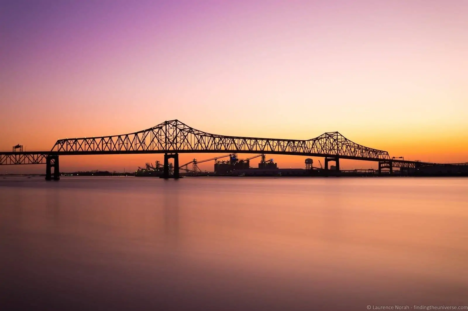 Baton Rouge Bridge at dusk