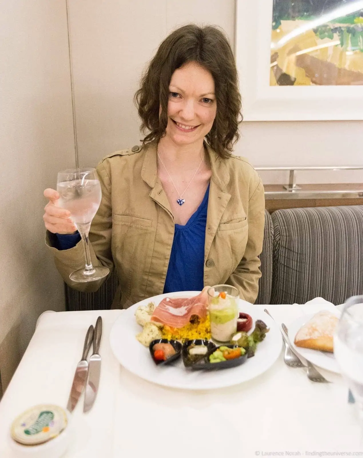 Dinner on board the Brittany Ferries ship
