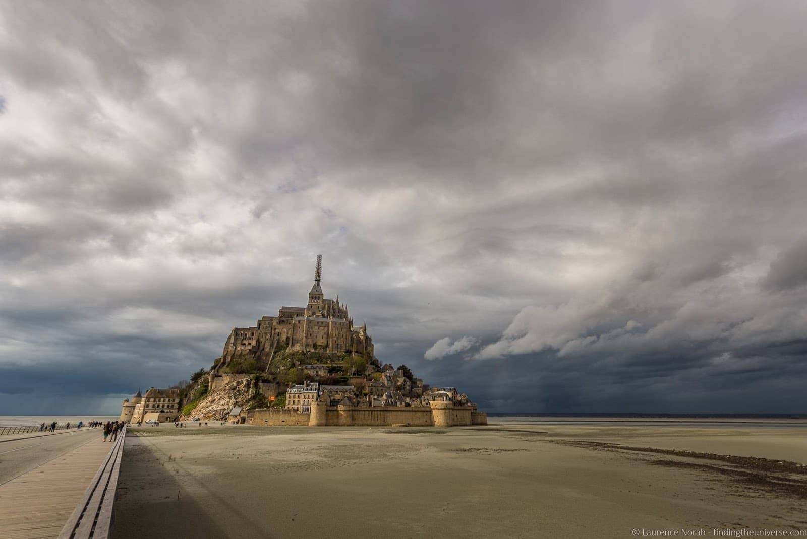 Cloudy exterior Mont St Michel France