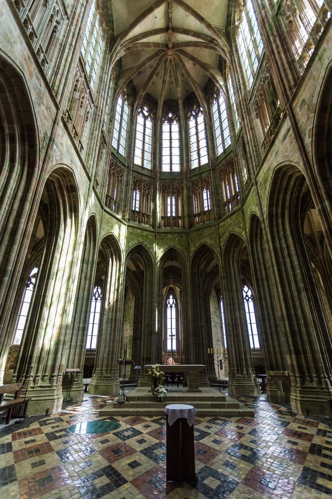 2 Days in Normandy - Interior Mont St Michel Abbey