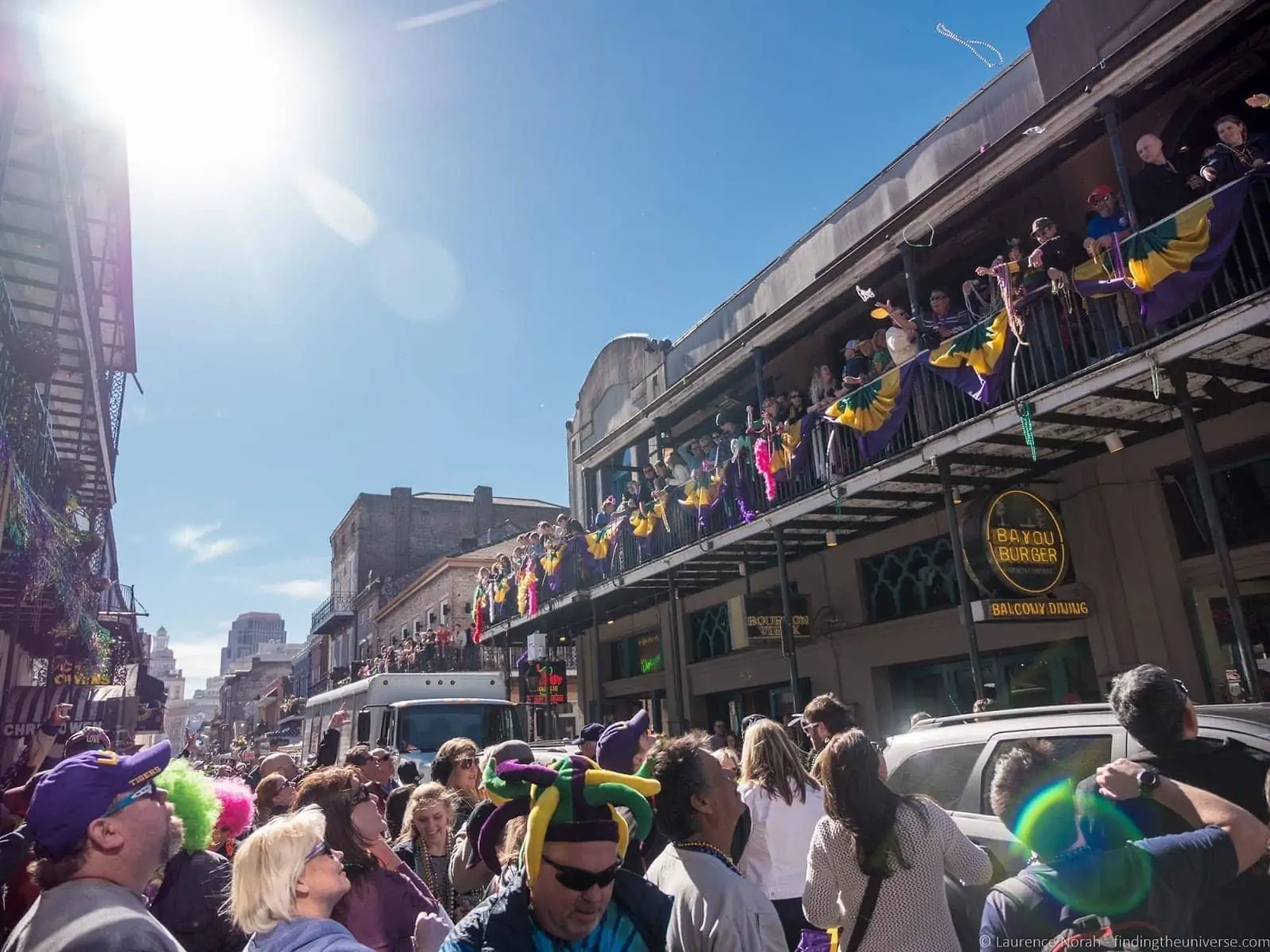 Bourbon Street Party New Orleans Mardi Gras