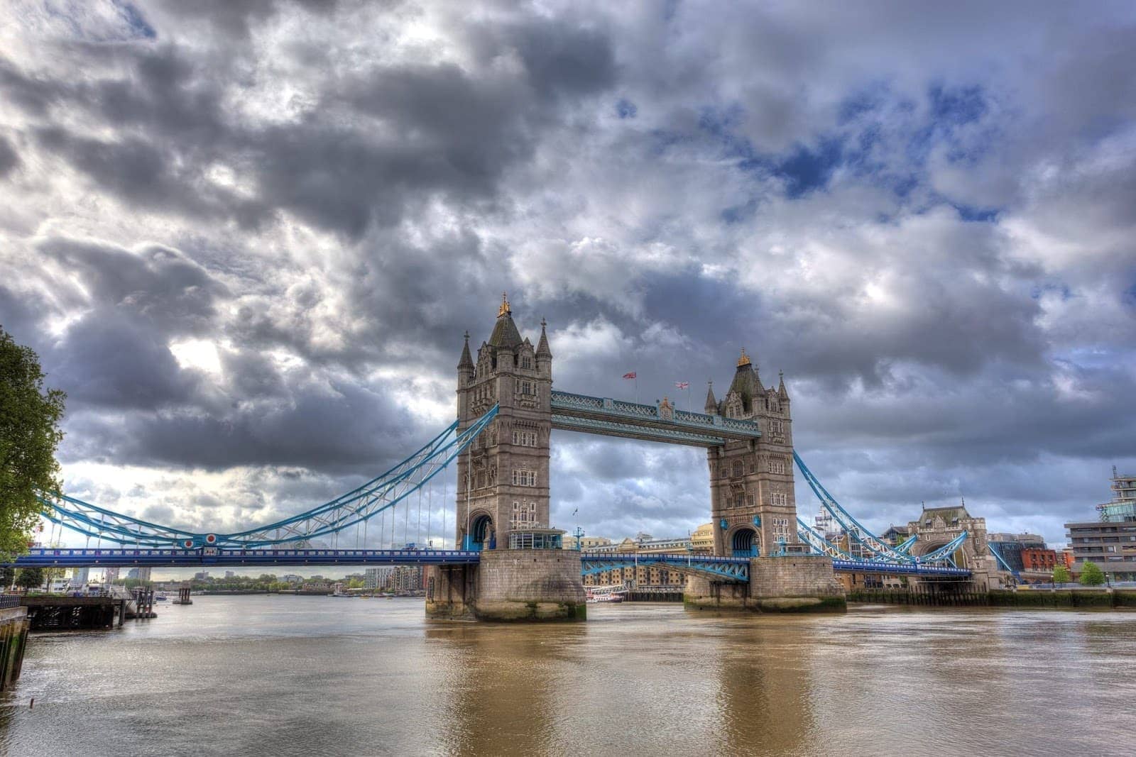 Tower bridge and river Thames london uk Tower bridge and river Thames london uk