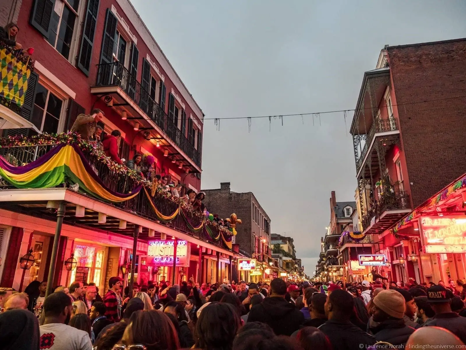 bourbon Street New Orleans Mardi Gras