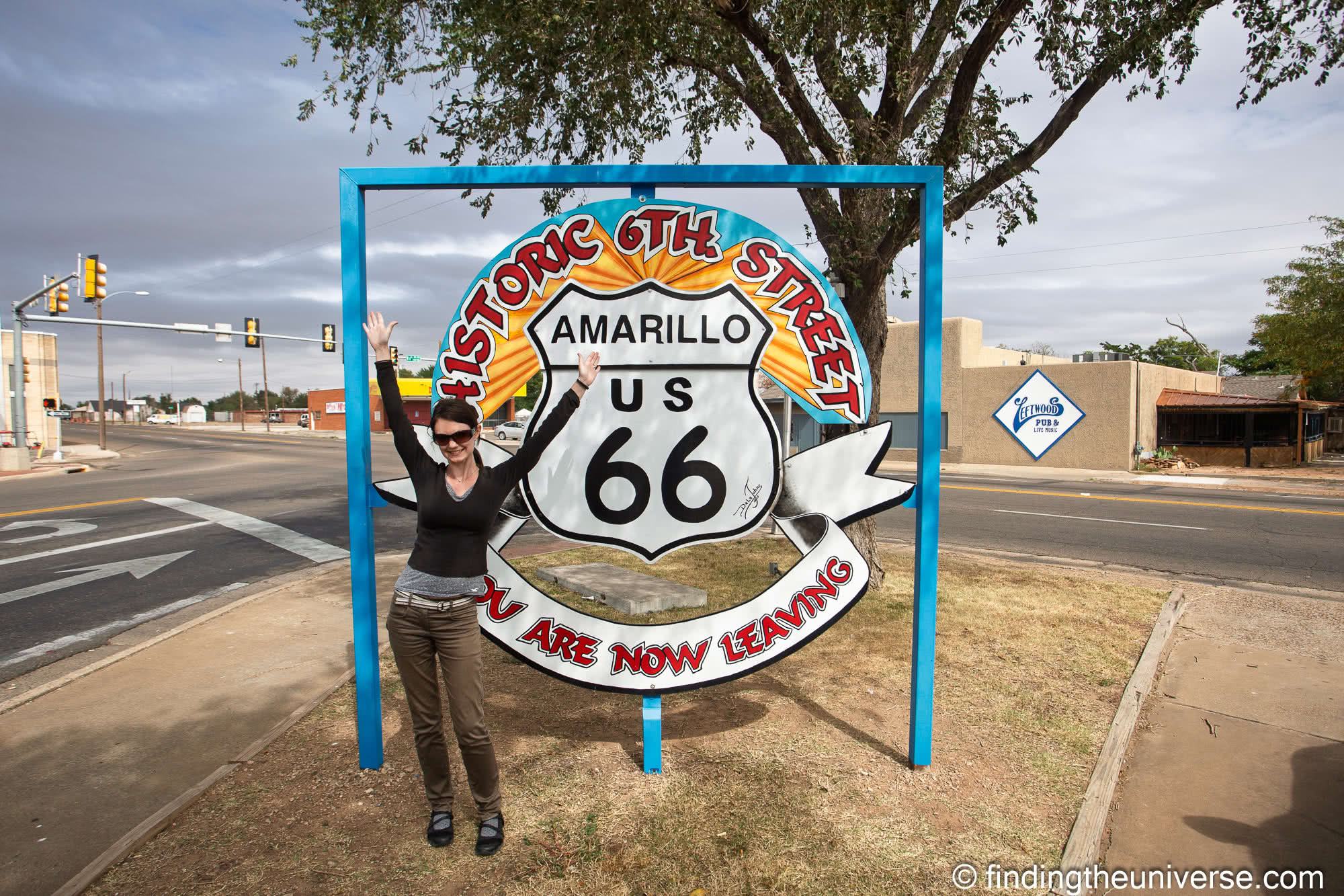 Amarillo Route 66 Historic District sign by Laurence Norah