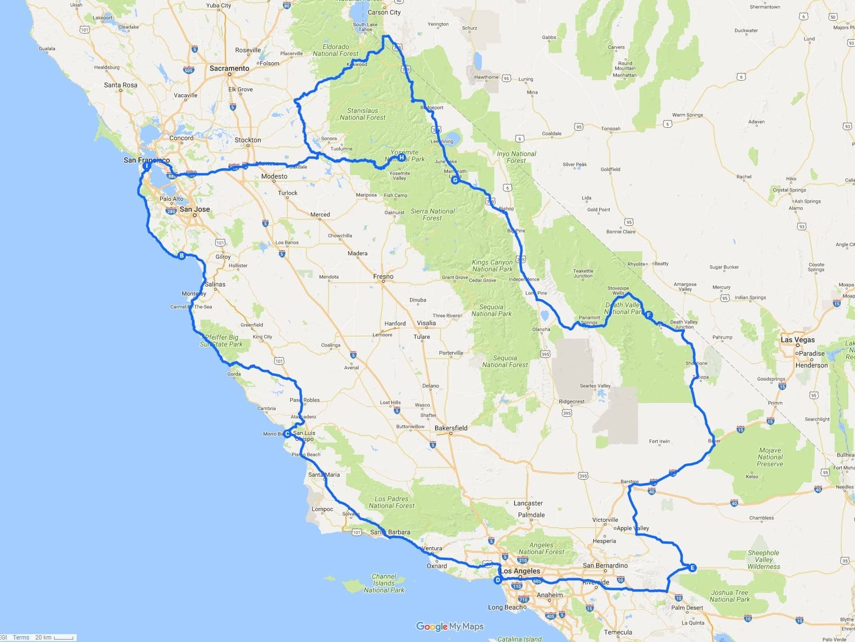 California Road Trip A Detailed Two Week Itinerary + Map and Tips!