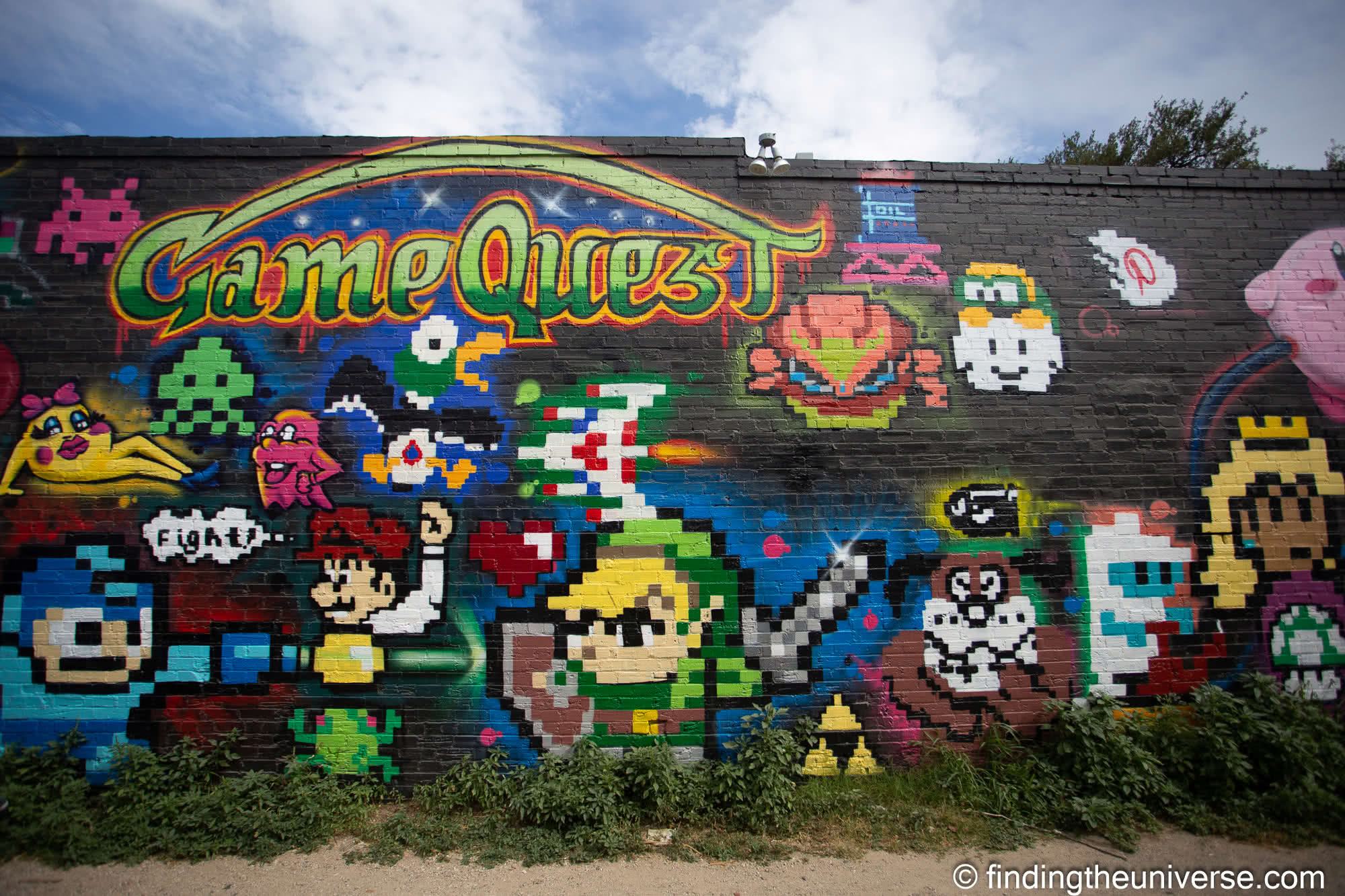 Game Quest Mural Route 66 Amarillo Historic District by Laurence Norah
