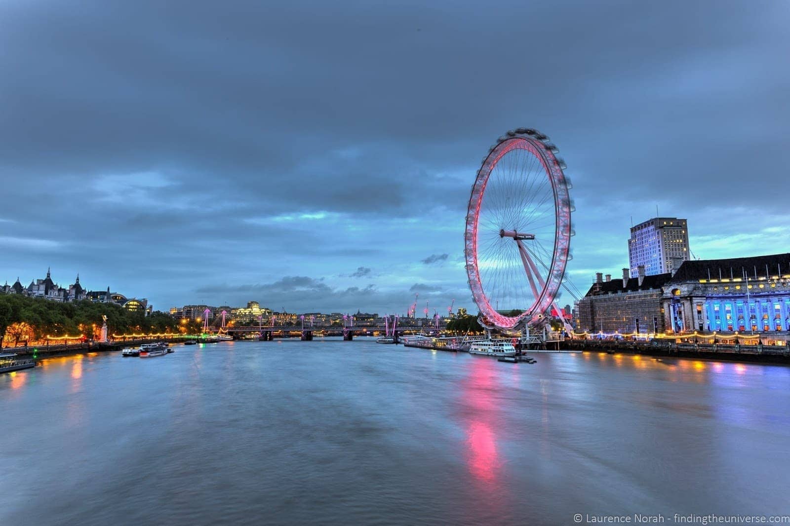 London eye blue hour long exposure landscape