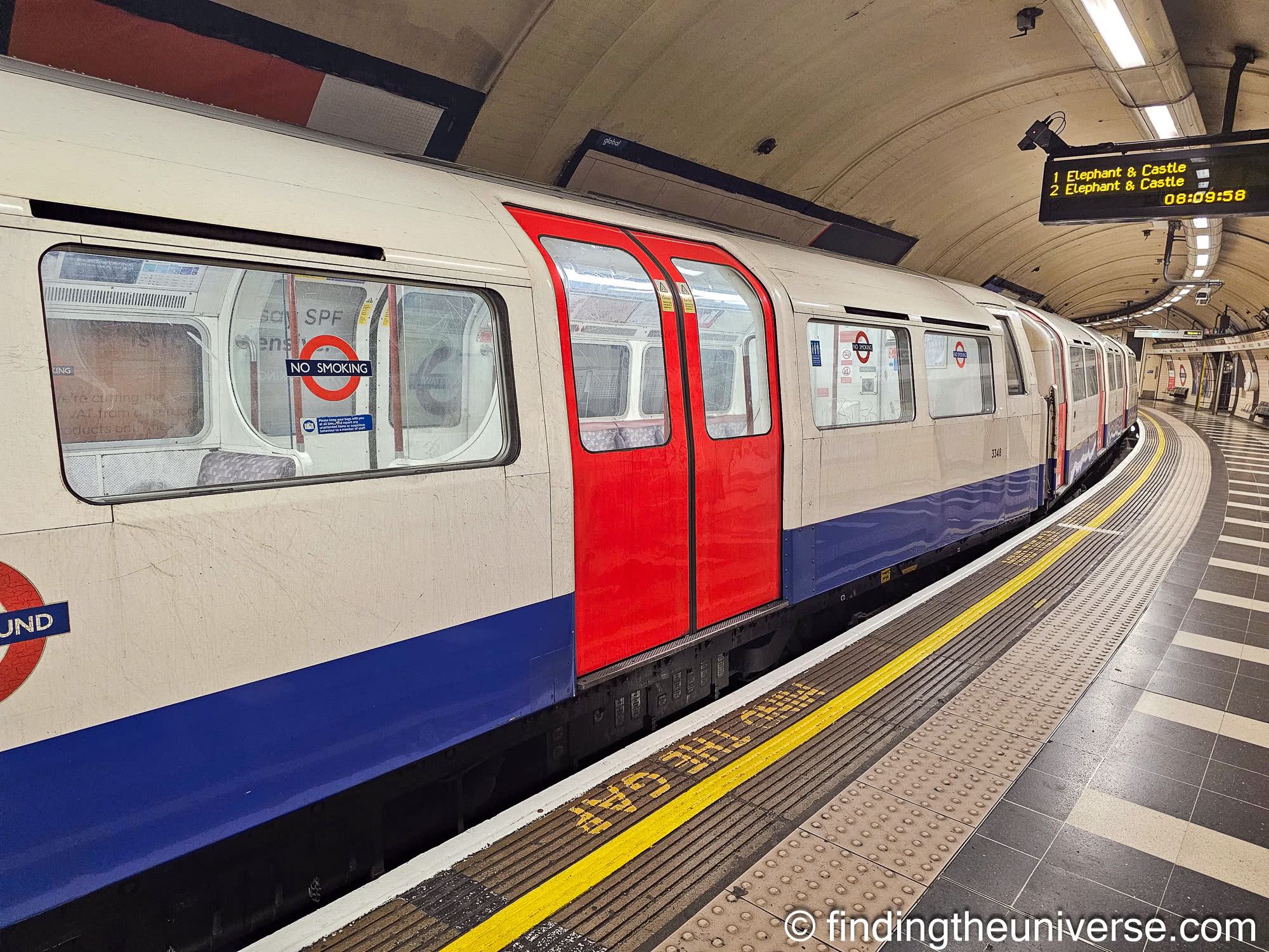 Underground tube in London