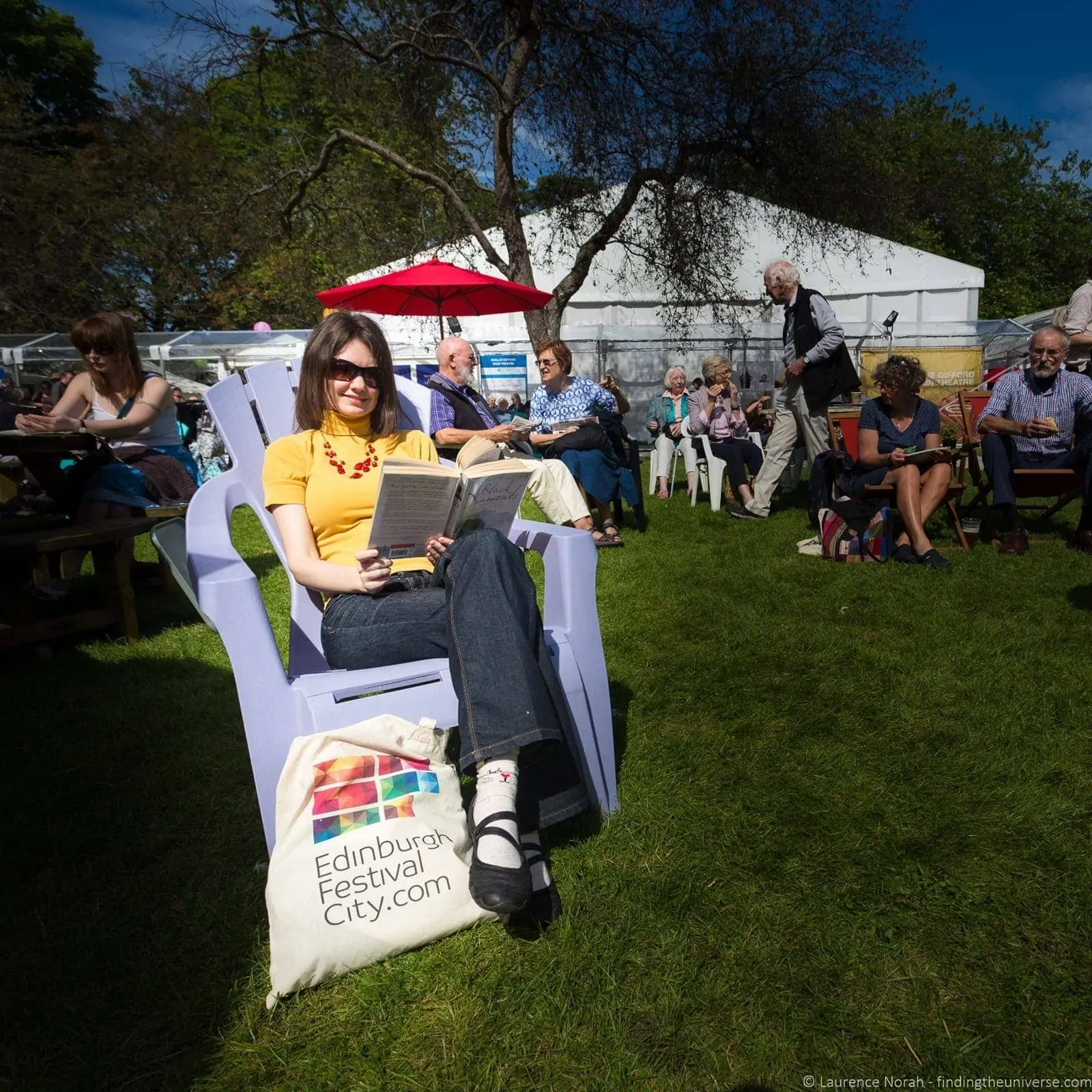Jess at book festival