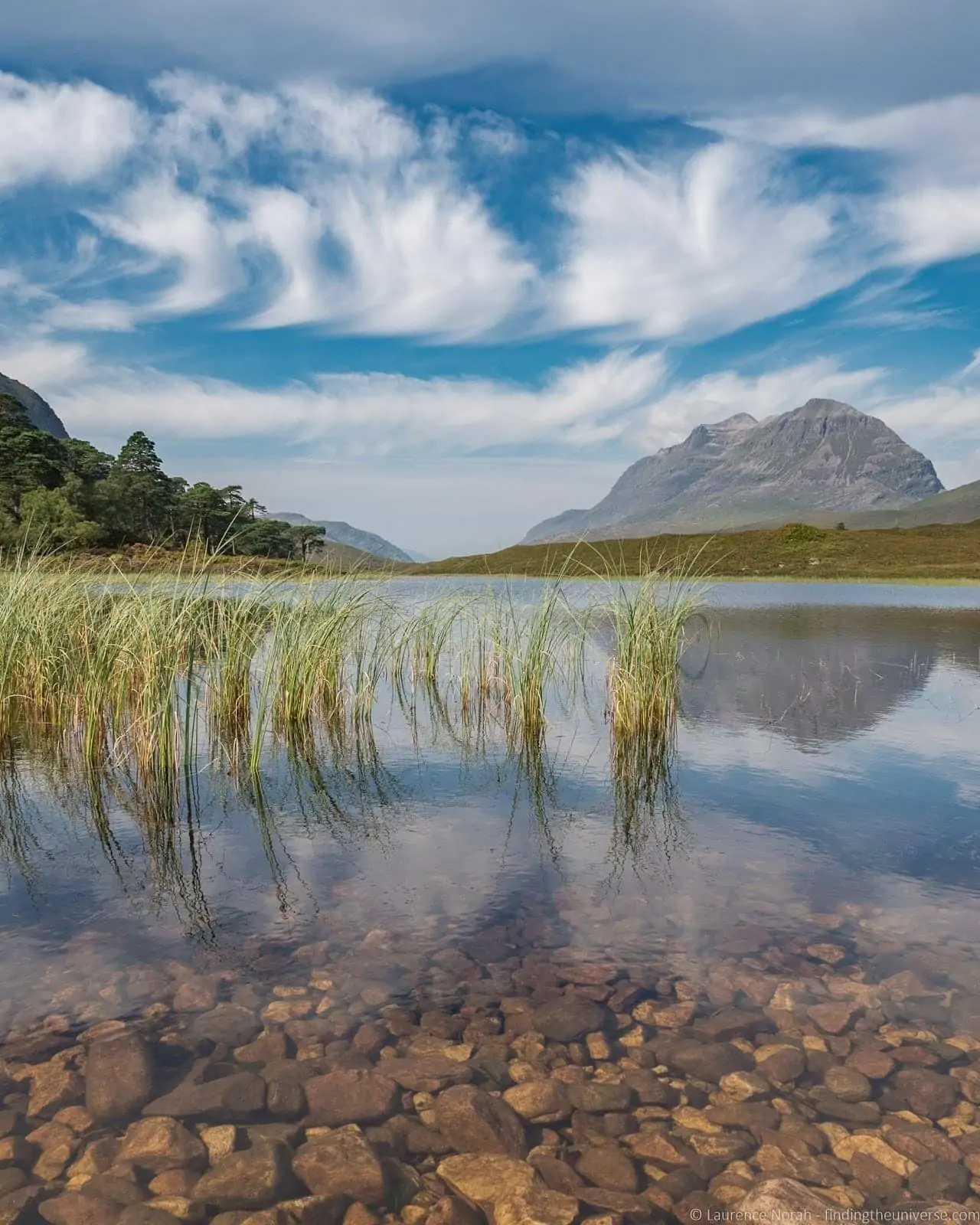 Highland loch and reeds Highland loch and reeds