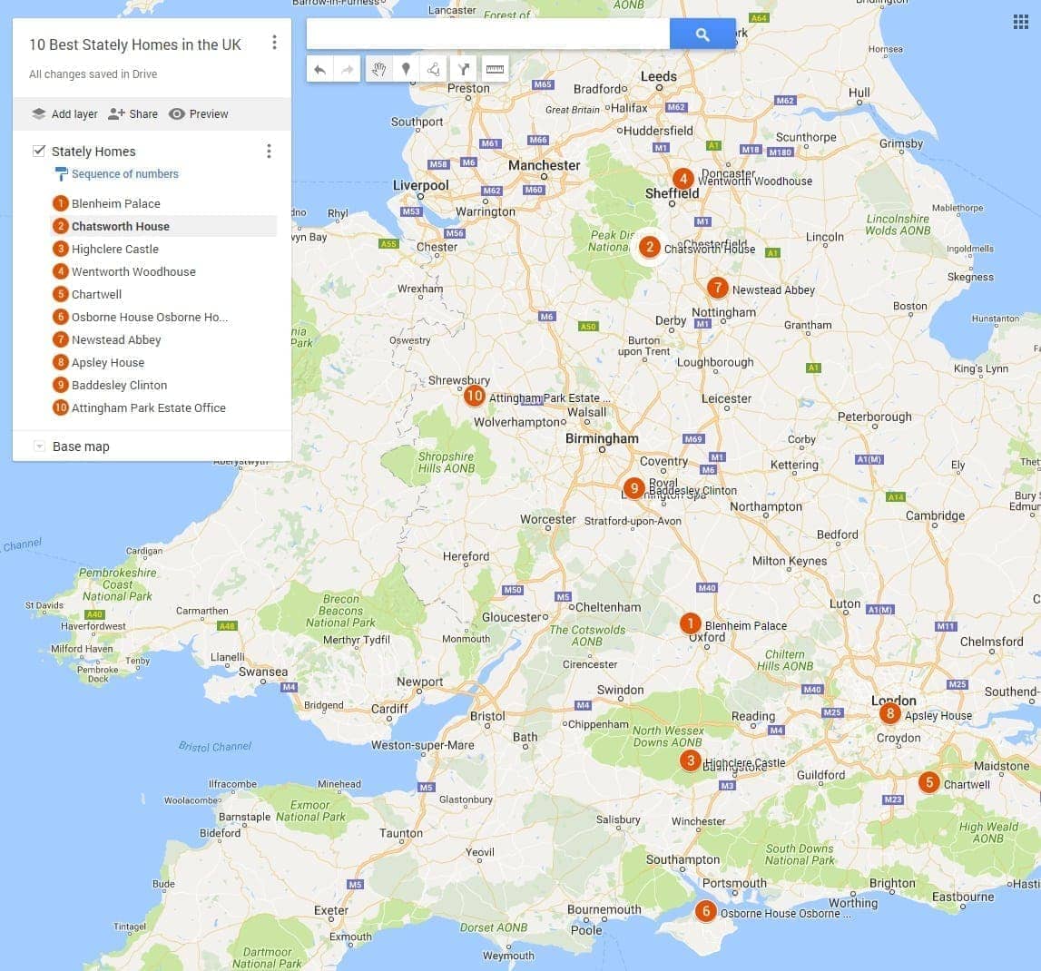 Stately homes map