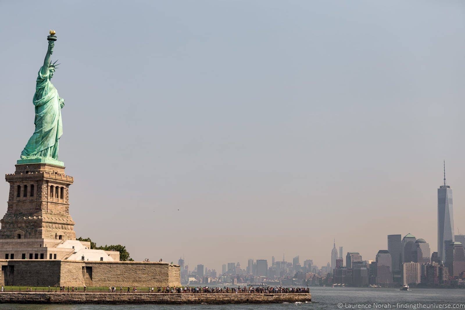 Statue of Liberty and Manhattan Skyline walking tour new york _by_Laurence Norah