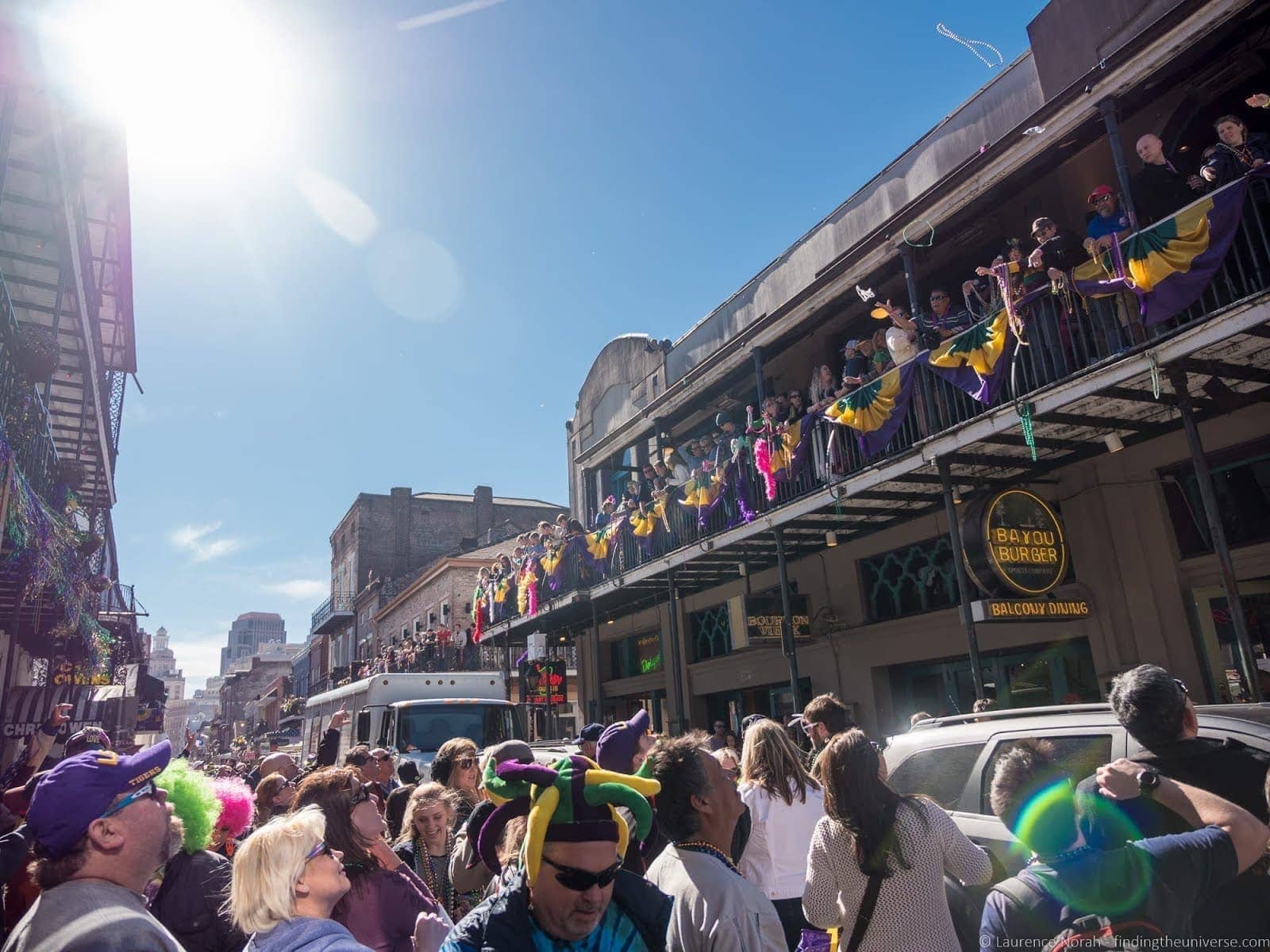 Bourbon Street Party New Orleans Mardi Gras_by_Laurence Norah