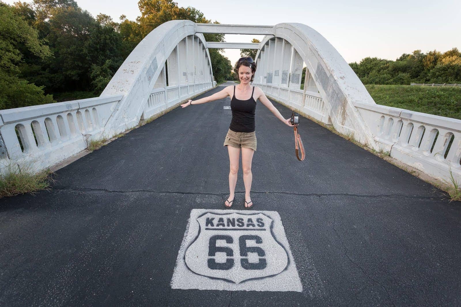 Bridge on route 66 outside Baxter Springs Kansas_by_Laurence Norah