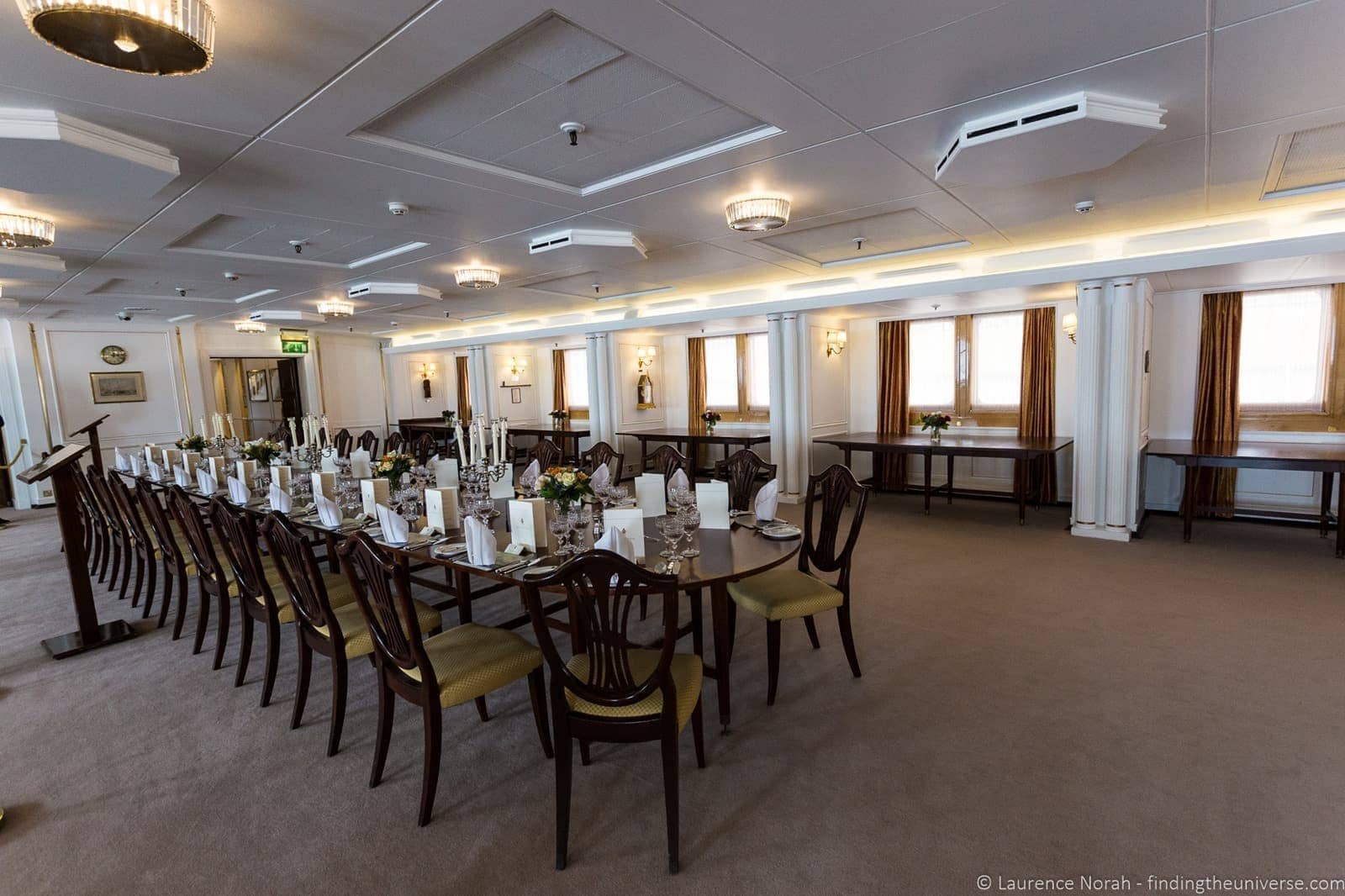 Dining room royal yacht britannia edinburgh