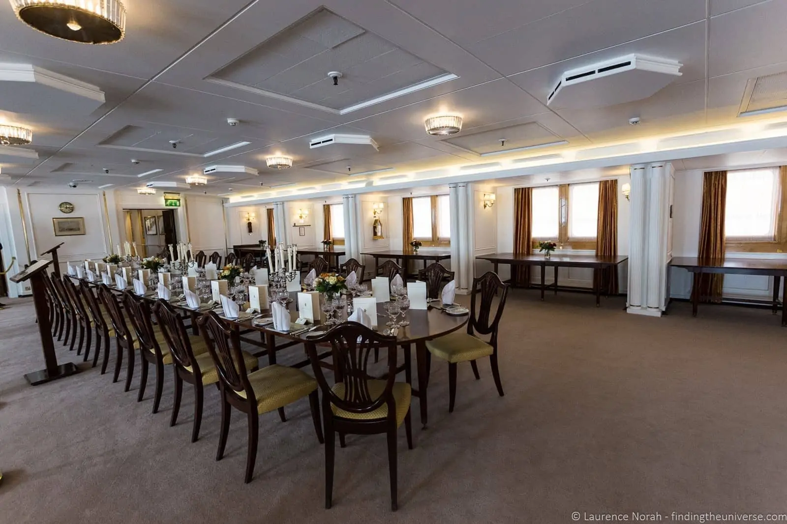 Dining room royal yacht britannia edinburgh Dining room royal yacht britannia edinburgh