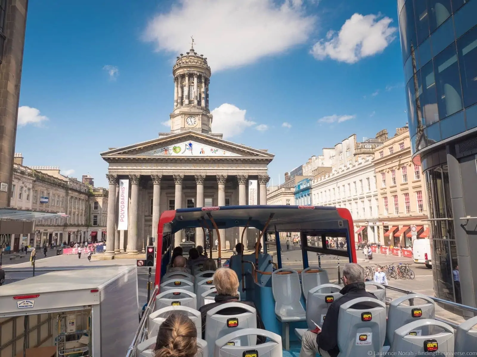 A Glasgow city sightseeing hop-on hop-off bus