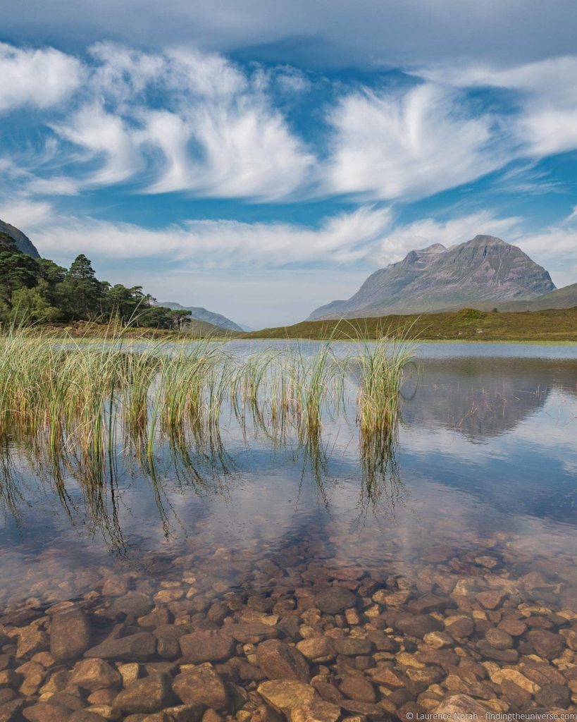 Highland loch and reeds