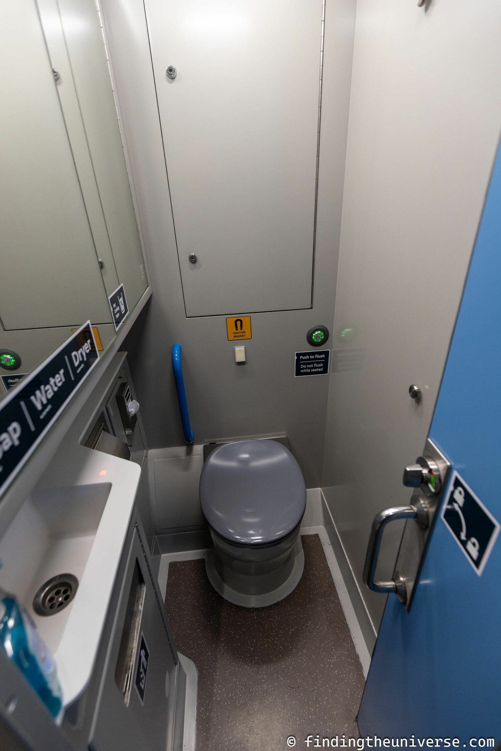 Caledonian Sleeper train toilet by Laurence Norah