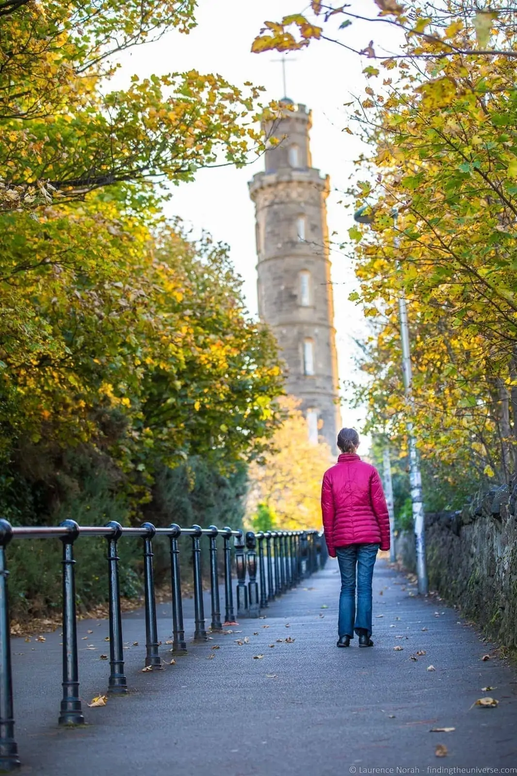 Calton Hill Edinburgh telephoto skyline view