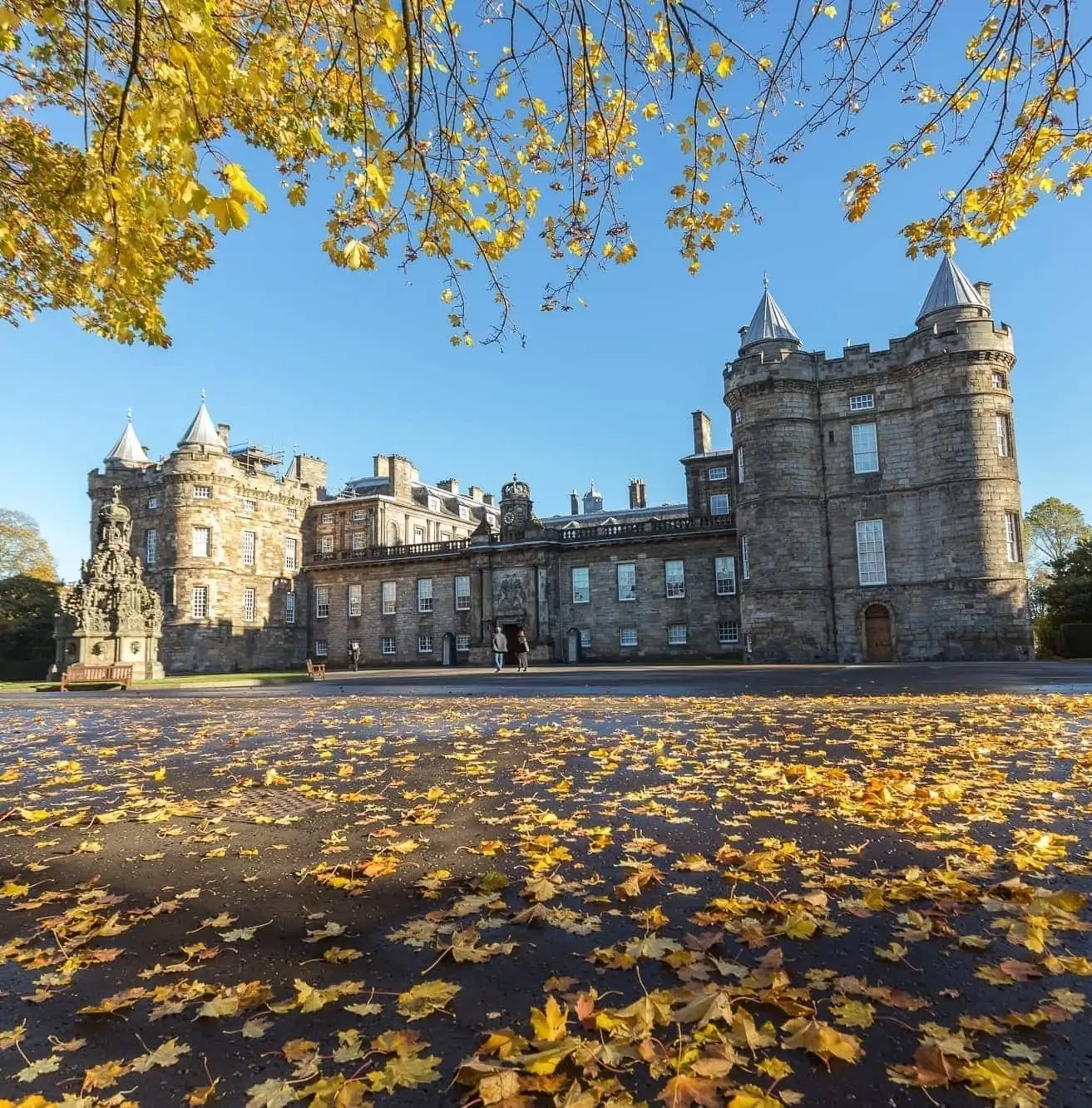 Palace of Holyroodhouse Edinburgh in autumn