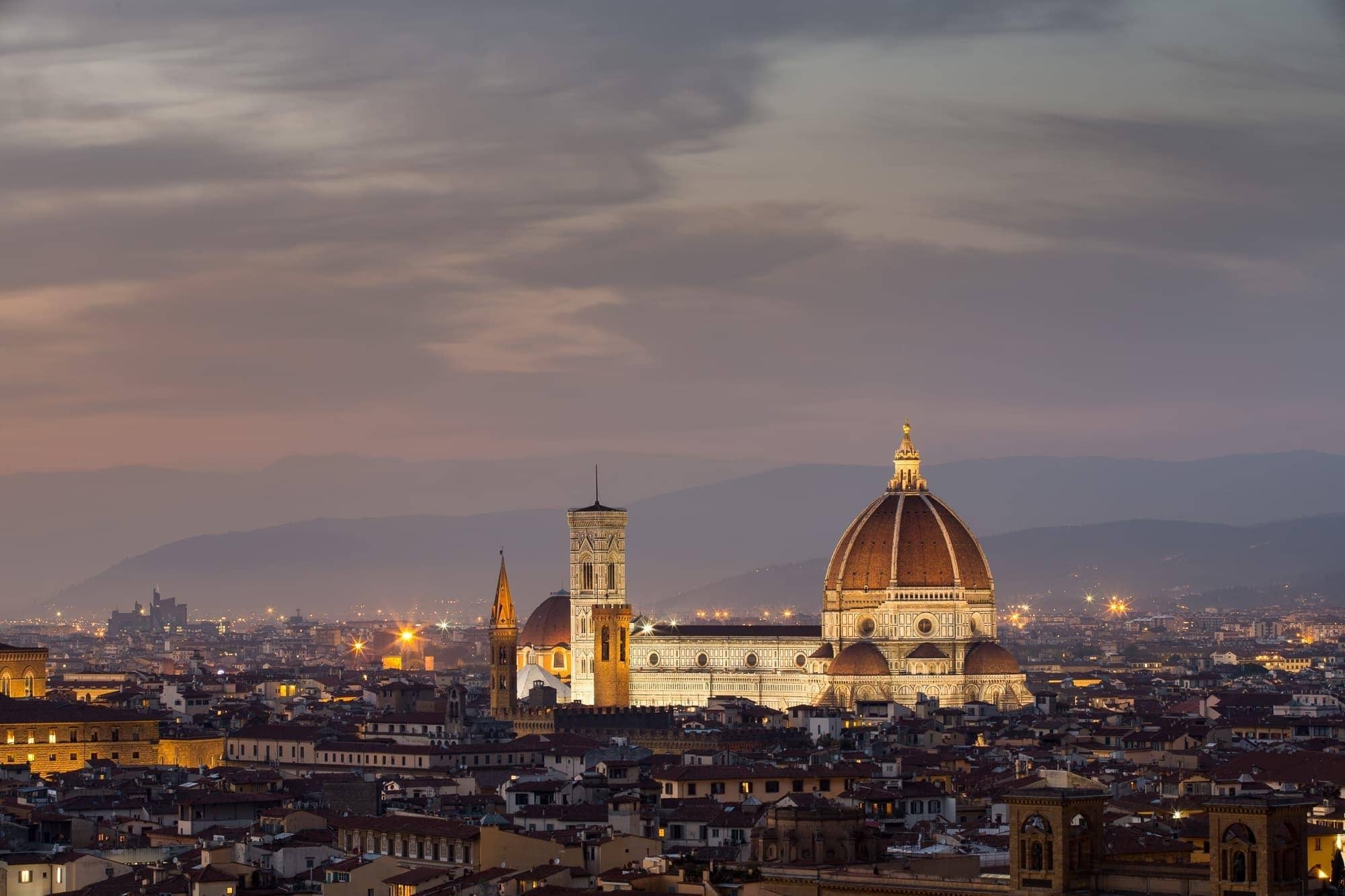 Florence Duomo sunset view image