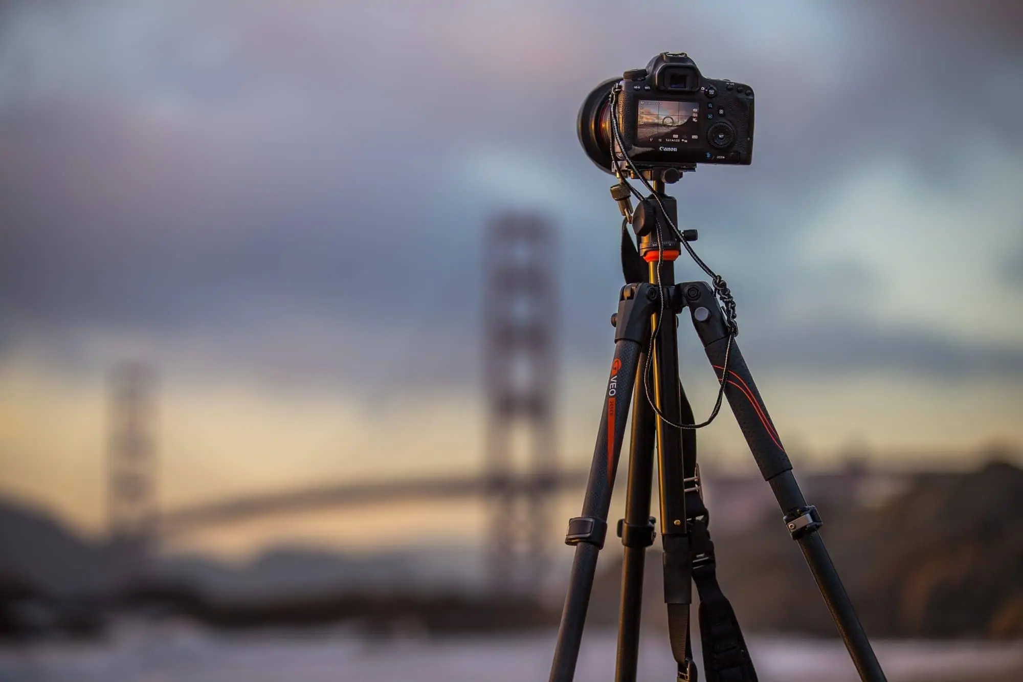 Bakers beach VEO tripod sunset san francisco