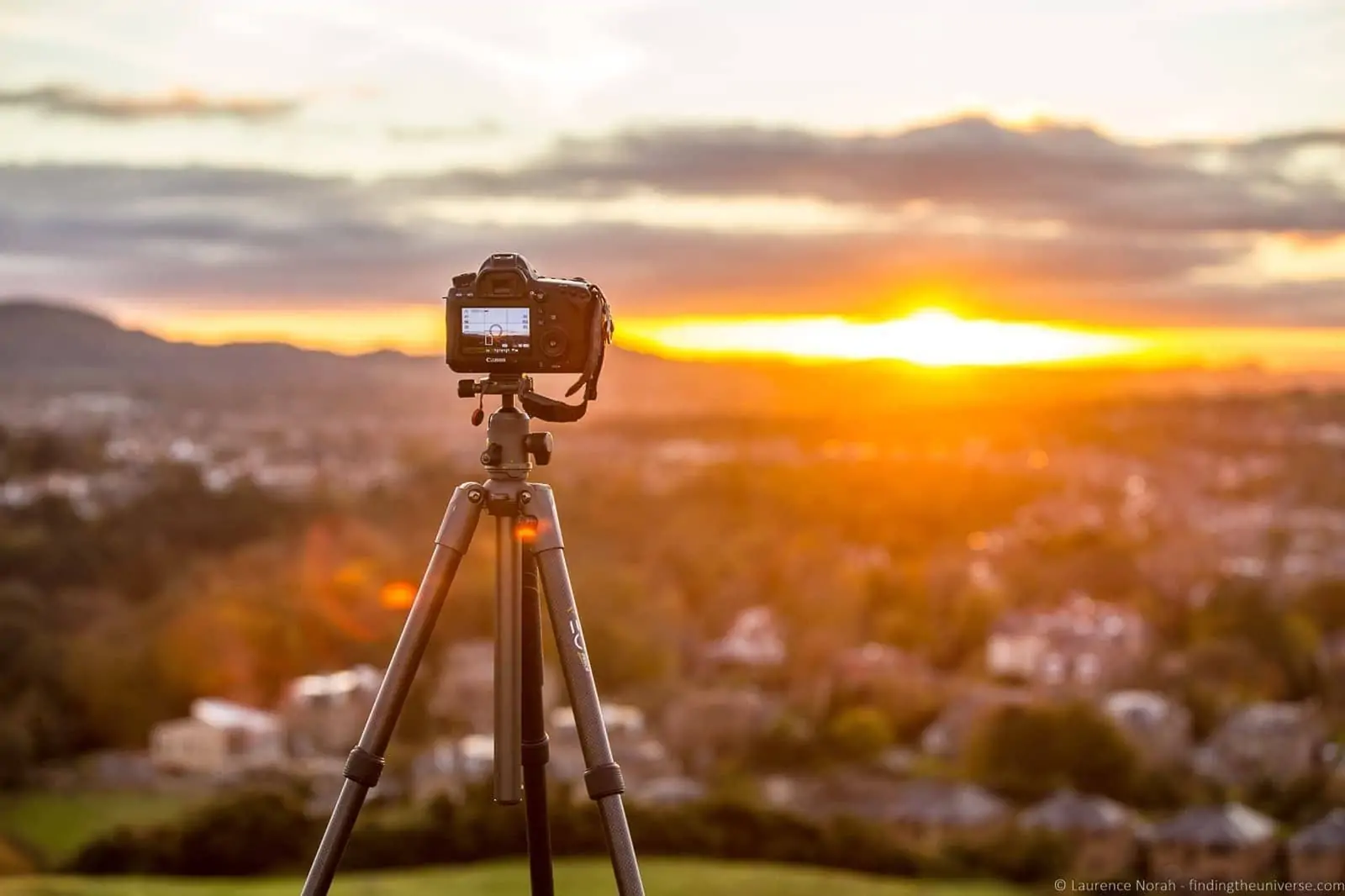 Sunset over Edinburgh from Blackford Hill